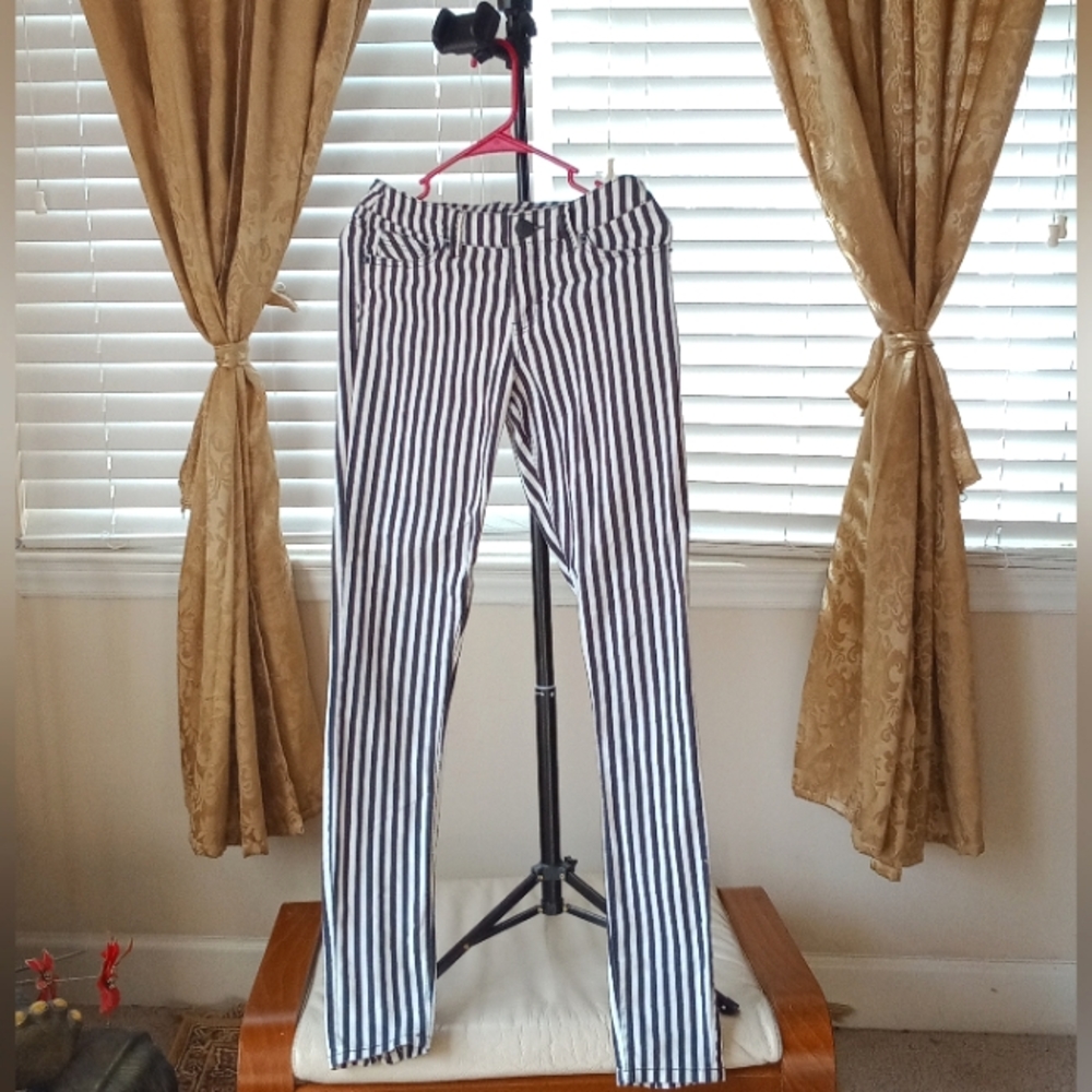 Striped Black & white JBC Sora fitted Jeans